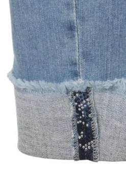 Modische Schlupfjeans in unifarbenem Design