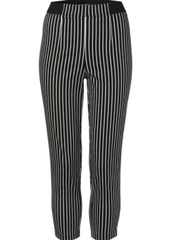 Modische Stoffhose mit gestreiftem Allover-Muster