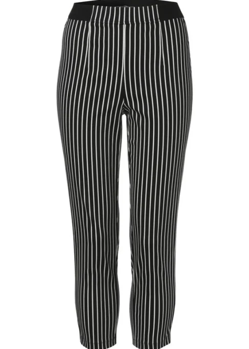 Modische Stoffhose mit gestreiftem Allover-Muster