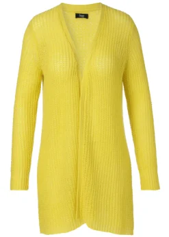 Modische Strickjacke aus unifarbenem Stoff