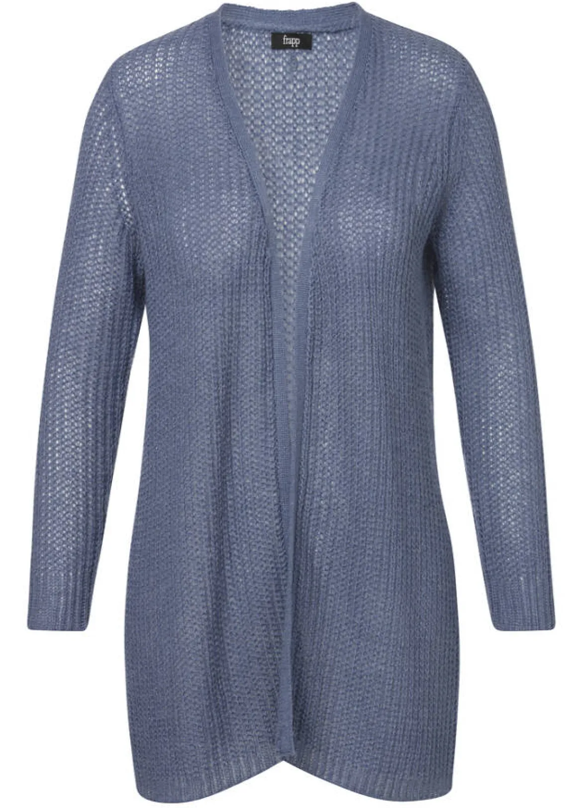 Modische Strickjacke aus unifarbenem Stoff