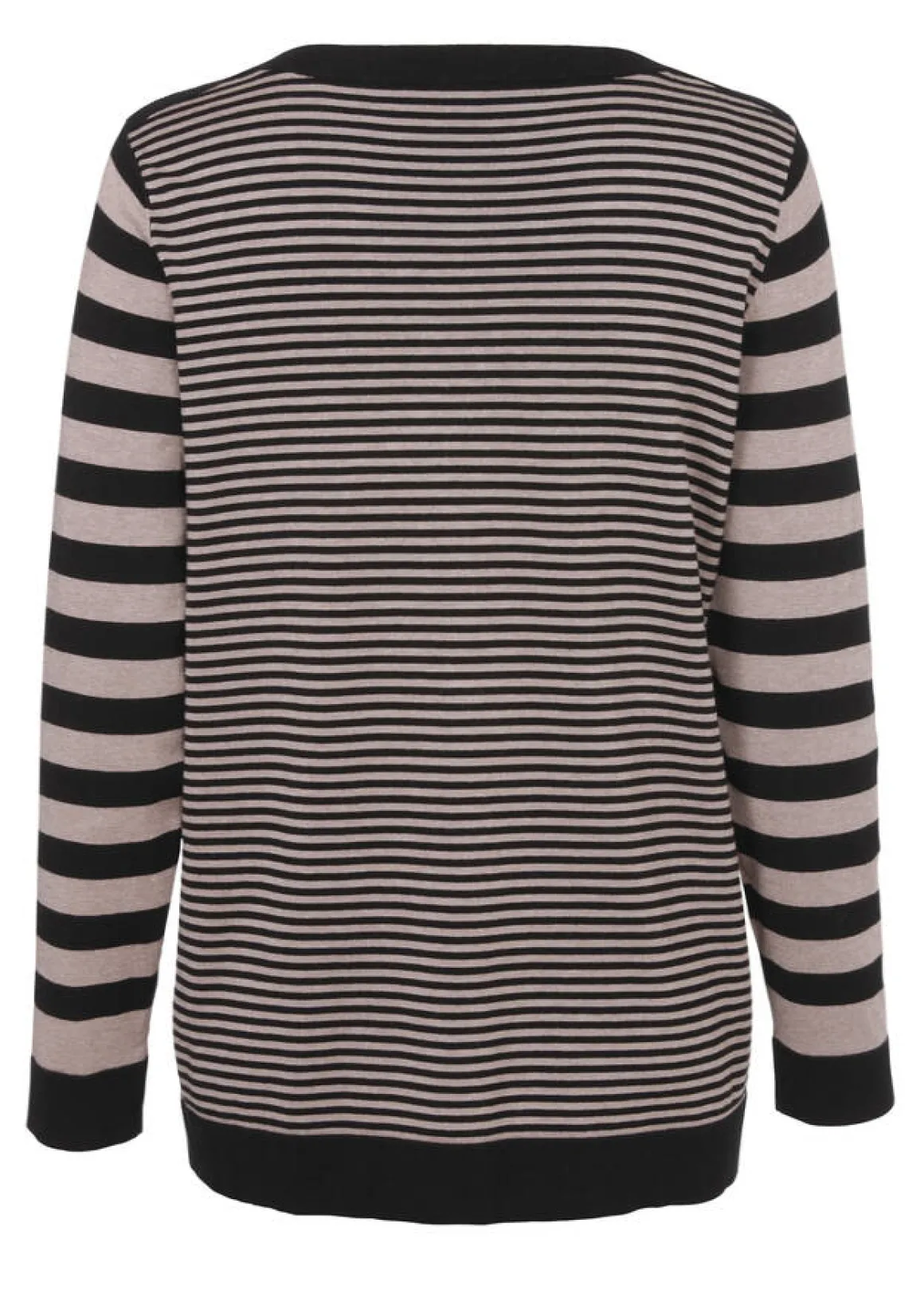 Modischer Pullover mit gestreiftem Allover-Muster