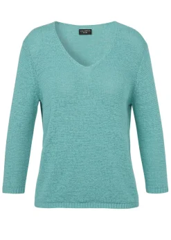 Modischer Strickpullover in unifarbenem Stil