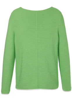 Modischer Strickpullover in unifarbenem Stoff