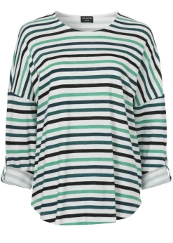 Modisches Langarmshirt mit überschnittenen Schultern