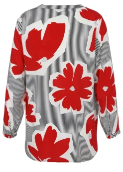 Mustermix Viskosebluse Marine