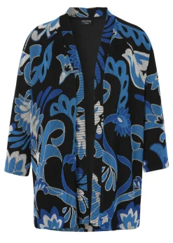 Offene Jacke mit Allover Print und 3/4 Arm