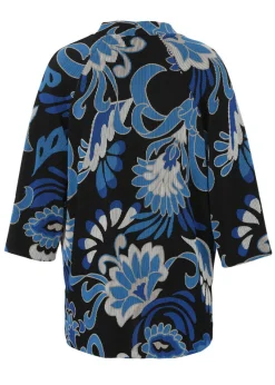 Offene Jacke mit Allover Print und 3/4 Arm