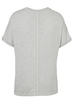 Print Blusenshirt mit grauem Rückteil