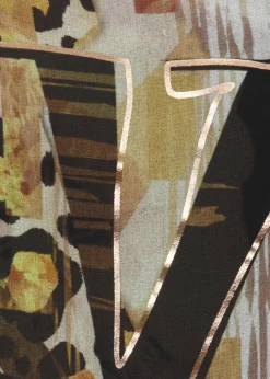 Print Blusenshirt mit schwarzem Rückteil