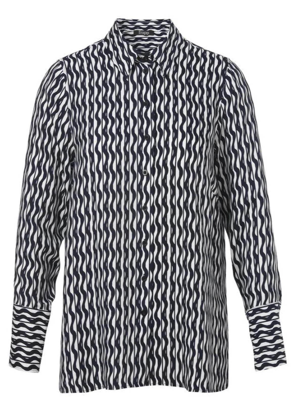 Print-Hemdbluse aus fließender Viskose