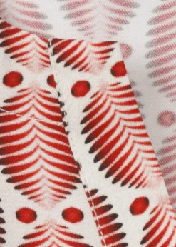 Print-Viskose-Bluse im Blouson-Style