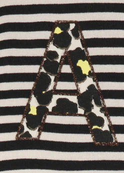 Ringel-Shirt mit überschnittenen Schultern