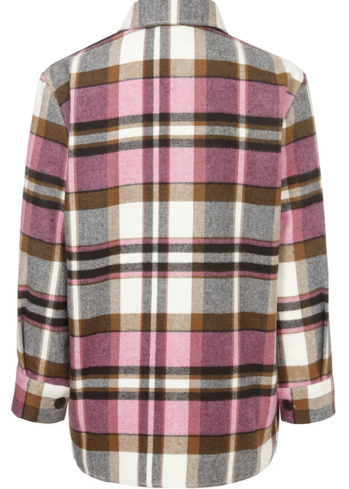 Rustikale Langarmbluse mit kariertem Allover-Muster