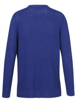 Schlichte Strickjacke aus unifarbenem Stoff