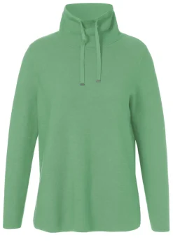 Schlichter Stehkragenpullover in unifarbenem Stil