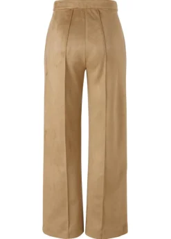 Schlupfhose in Veloursleder-Optik