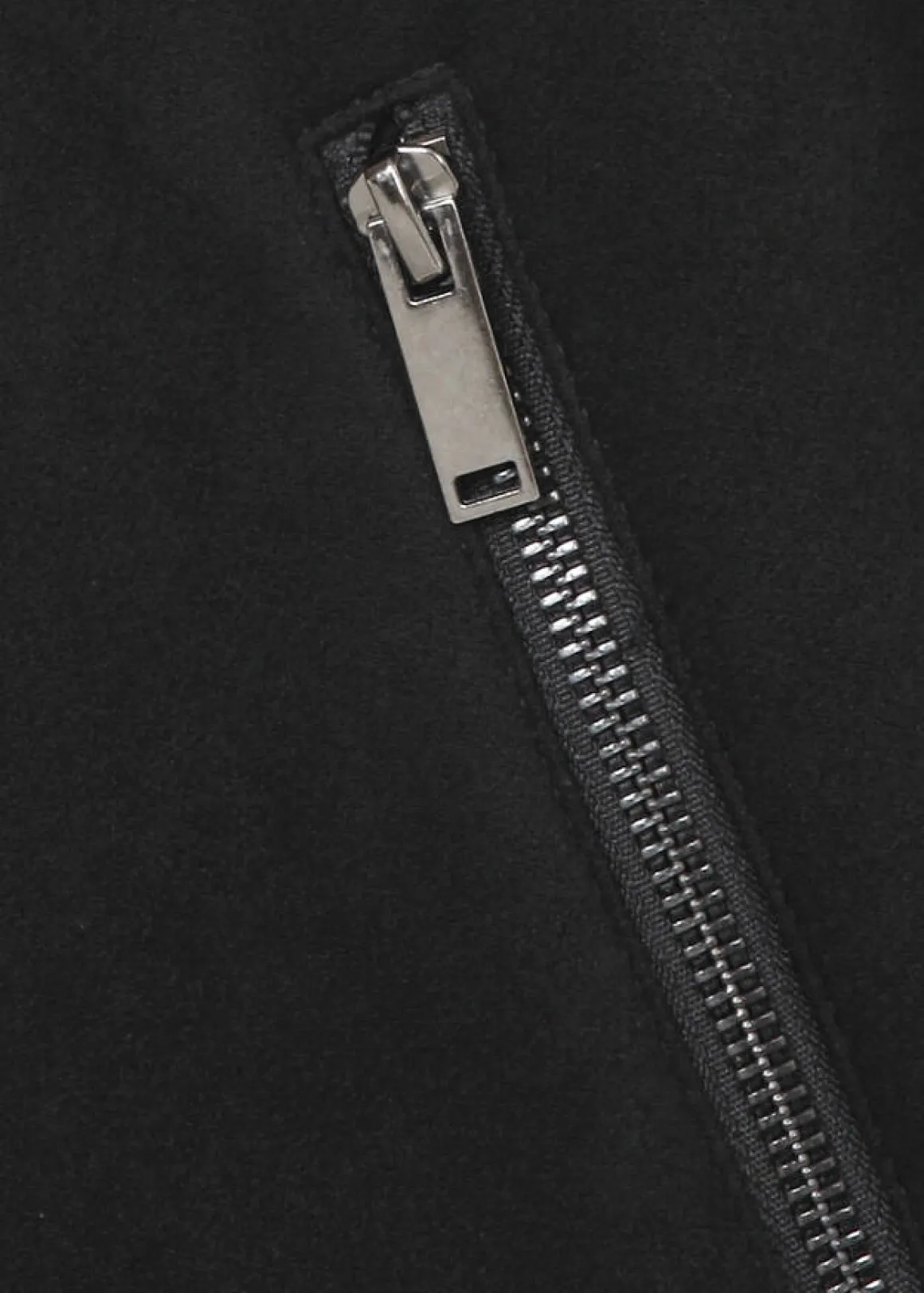 Schwarze Velours-Jacke mit Revers