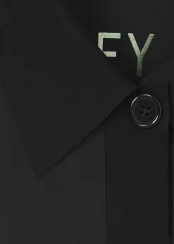 Schwarzes Hemdblusen-Kleid mit Taschen