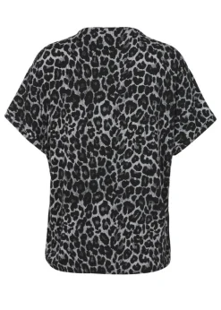 Schwarzes Shirt mit Leo-Details