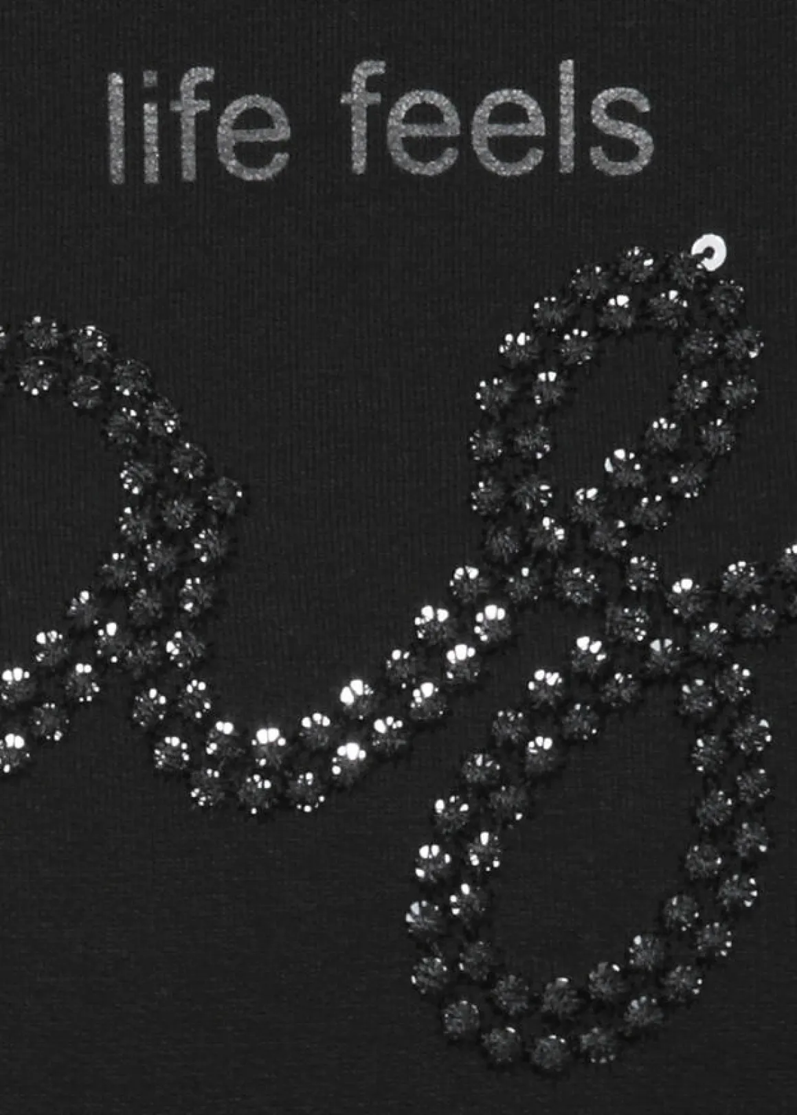 Schwarzes Sweatshirt mit Mottospruch