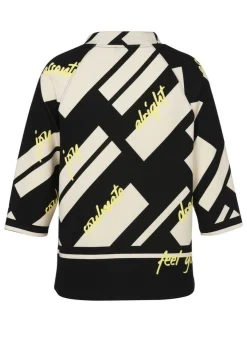 Scuba Print Sweatshirt mit 3/4 Ärmeln