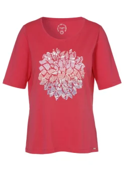 Softes Baumwoll-T-Shirt mit Pailletten-Motiv