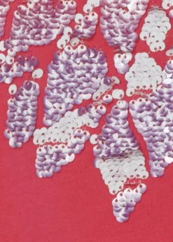 Softes Baumwoll-T-Shirt mit Pailletten-Motiv