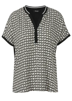 Softes Jersey Shirt mit Blusen-Front