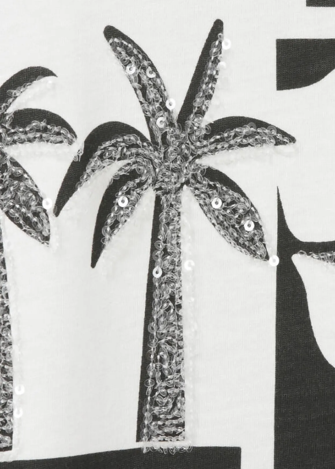 Softes T-Shirt mit geschmücktem Print Black & White