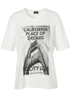 Softes T-Shirt mit Strass verziertem Motiv