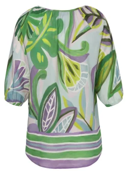Sommerliche Schlupf-Bluse mit floralem Print