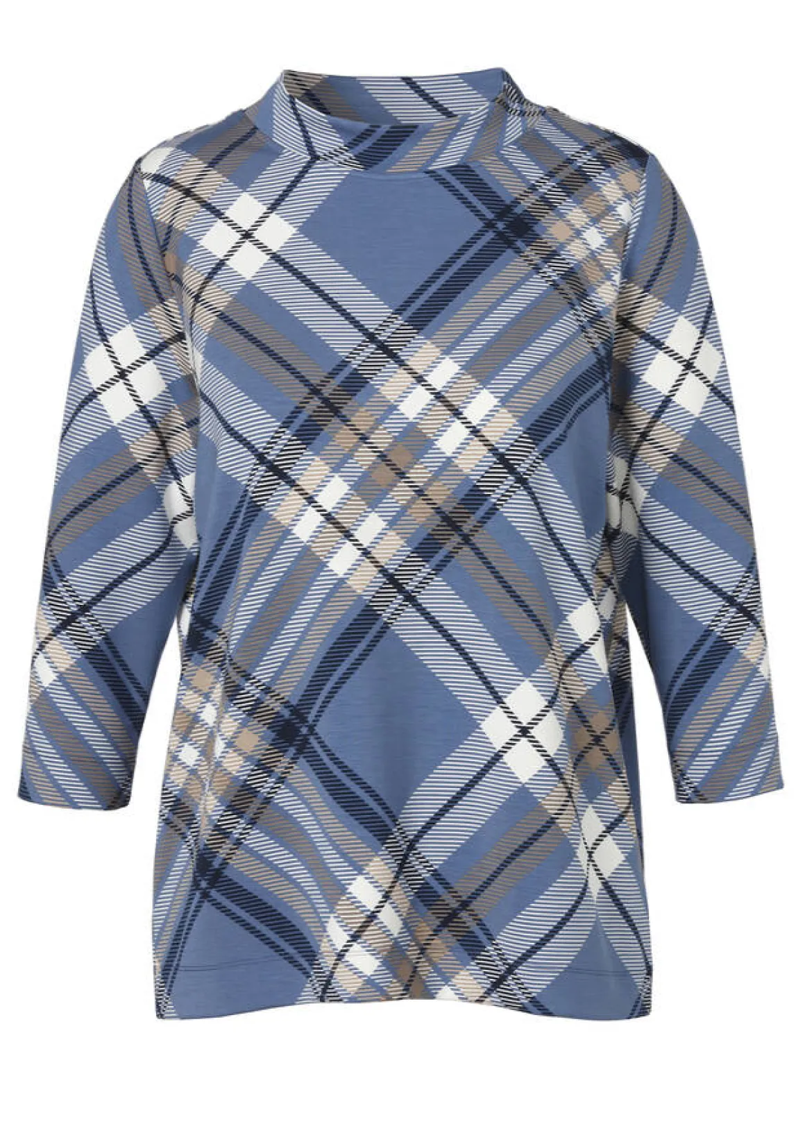 Stehkragen Sweatshirt mit Grafik-Print