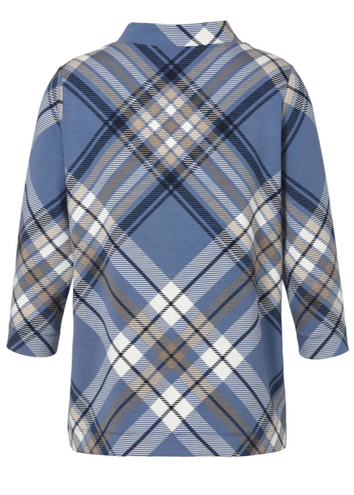 Stehkragen Sweatshirt mit Grafik-Print