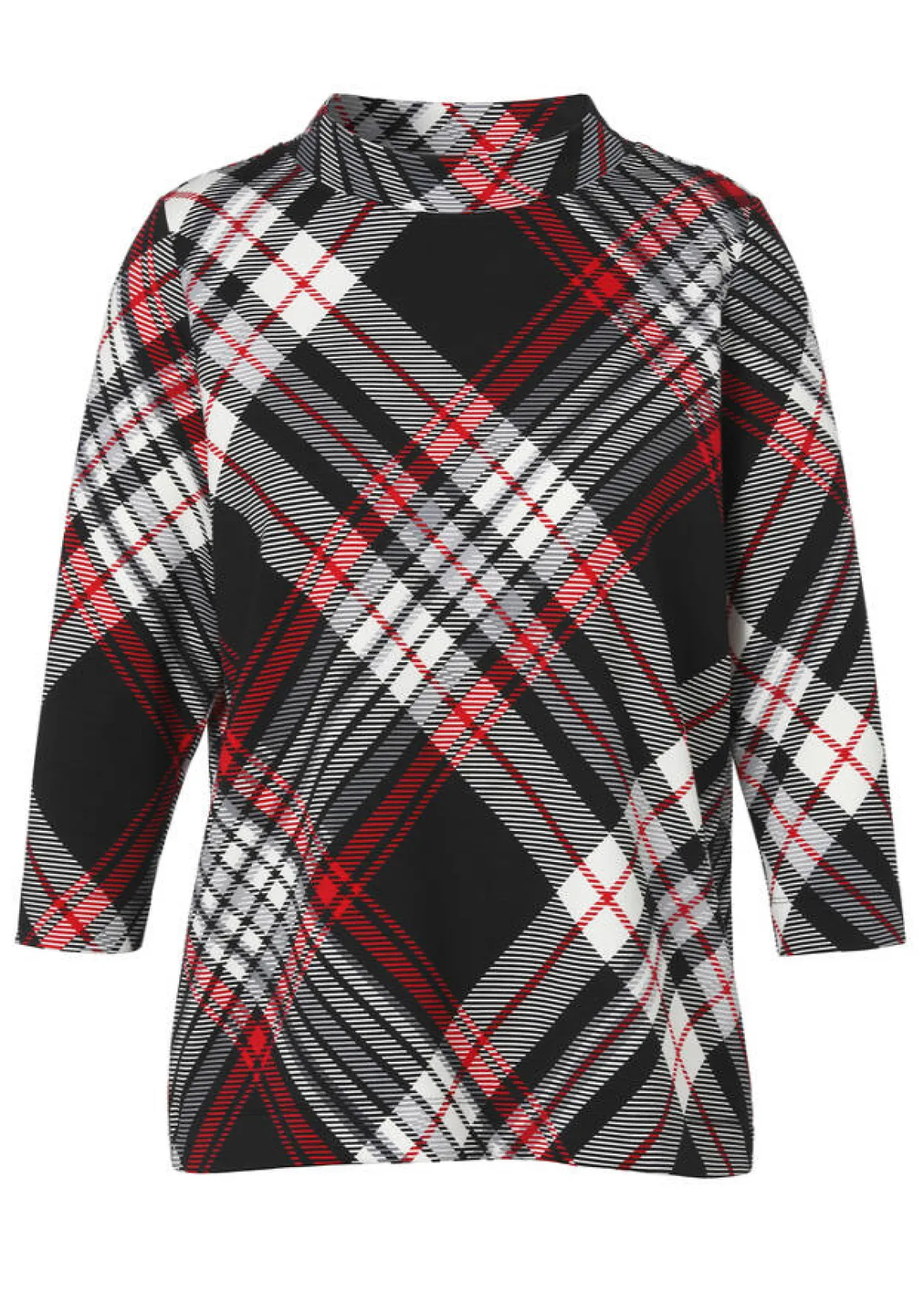 Stehkragen Sweatshirt mit Grafik-Print