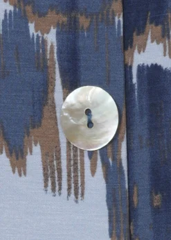 Stehkragen Sweatshirt mit Knöpfen im Rücken