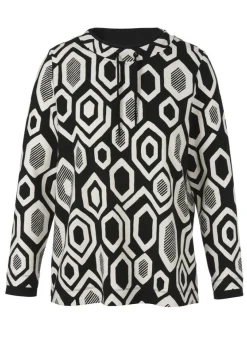 Stehkragen-Sweatshirt Creme