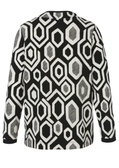 Stehkragen-Sweatshirt Creme