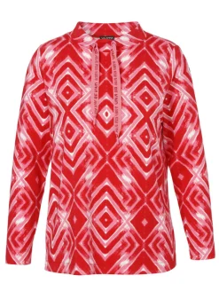 Stehkragen-Sweatshirt mit Allover-Print