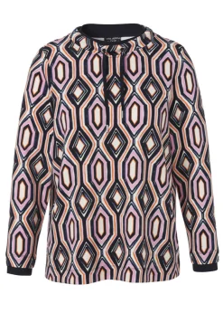 Stehkragen-Sweatshirt mit Print Marine Multicolor