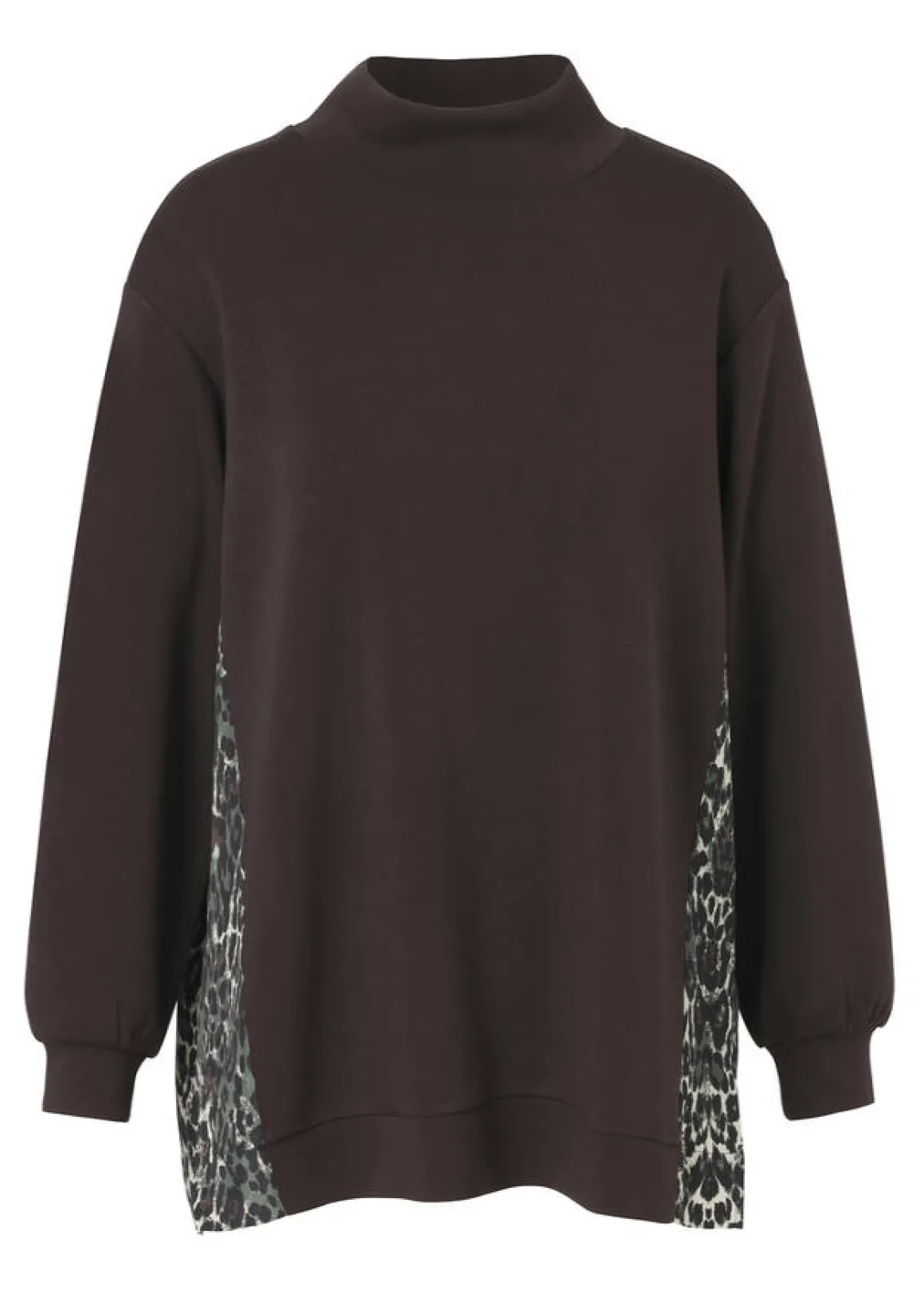 Stehkragen-Sweatshirt mit Leo-Details