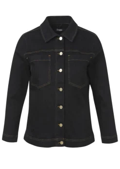 Stretch Jeansjacke im Raw Denim Look