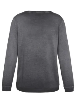 Supersoftes Langarmshirt mit geschmücktem Slogan