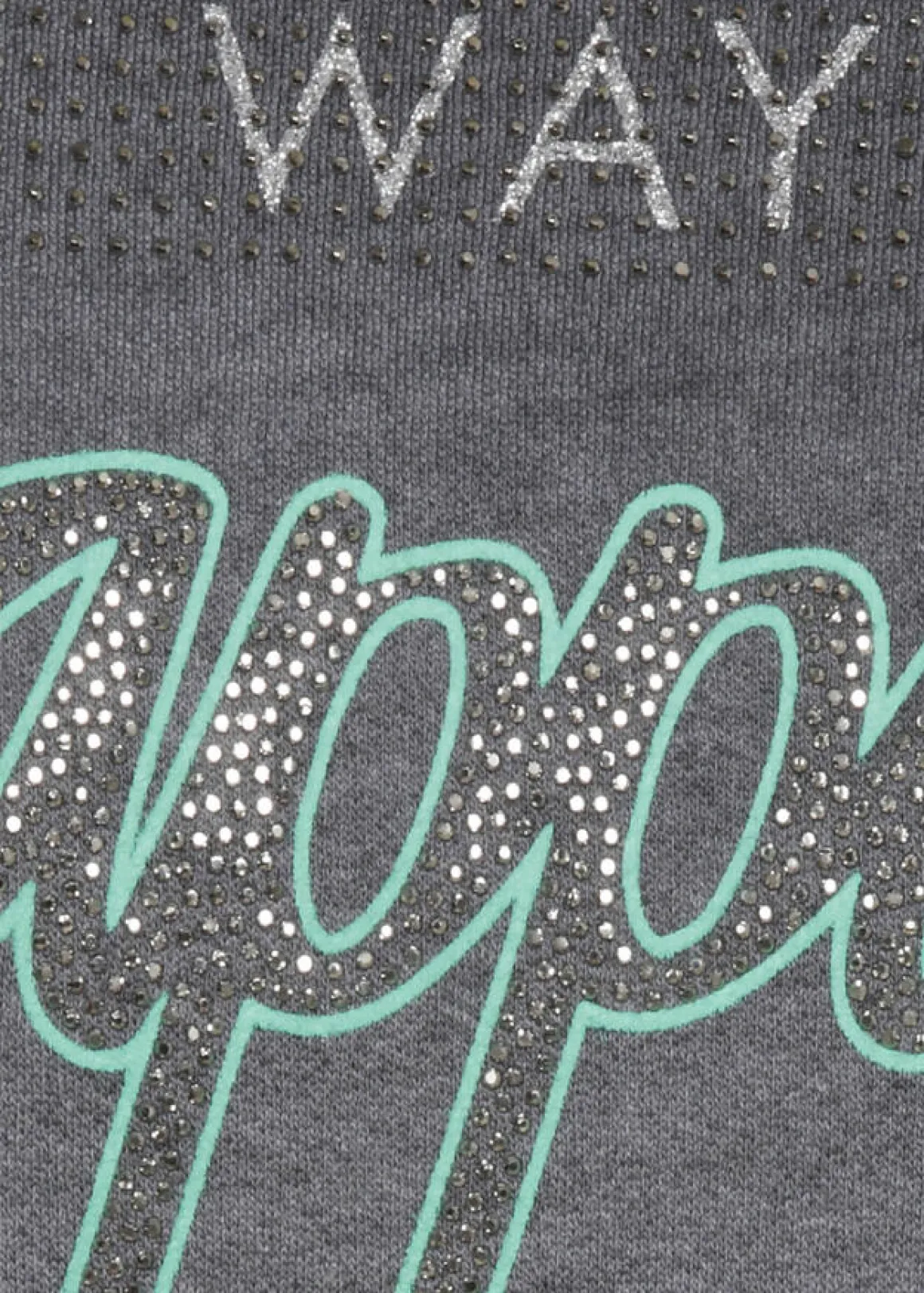 Supersoftes Langarmshirt mit geschmücktem Slogan