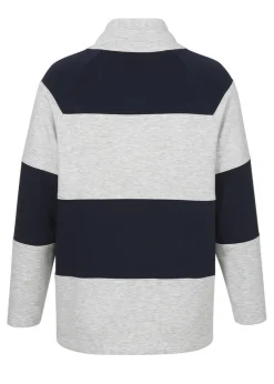 Sweatjacke mit Stehkragen Sporty Deluxe Silber - Marine