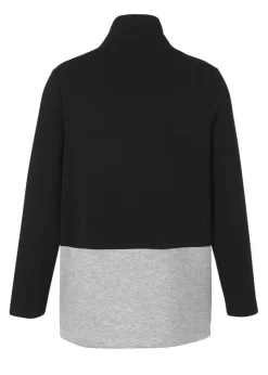 Sweatshirt Bicolor mit Motiv aus Silbersteinchen