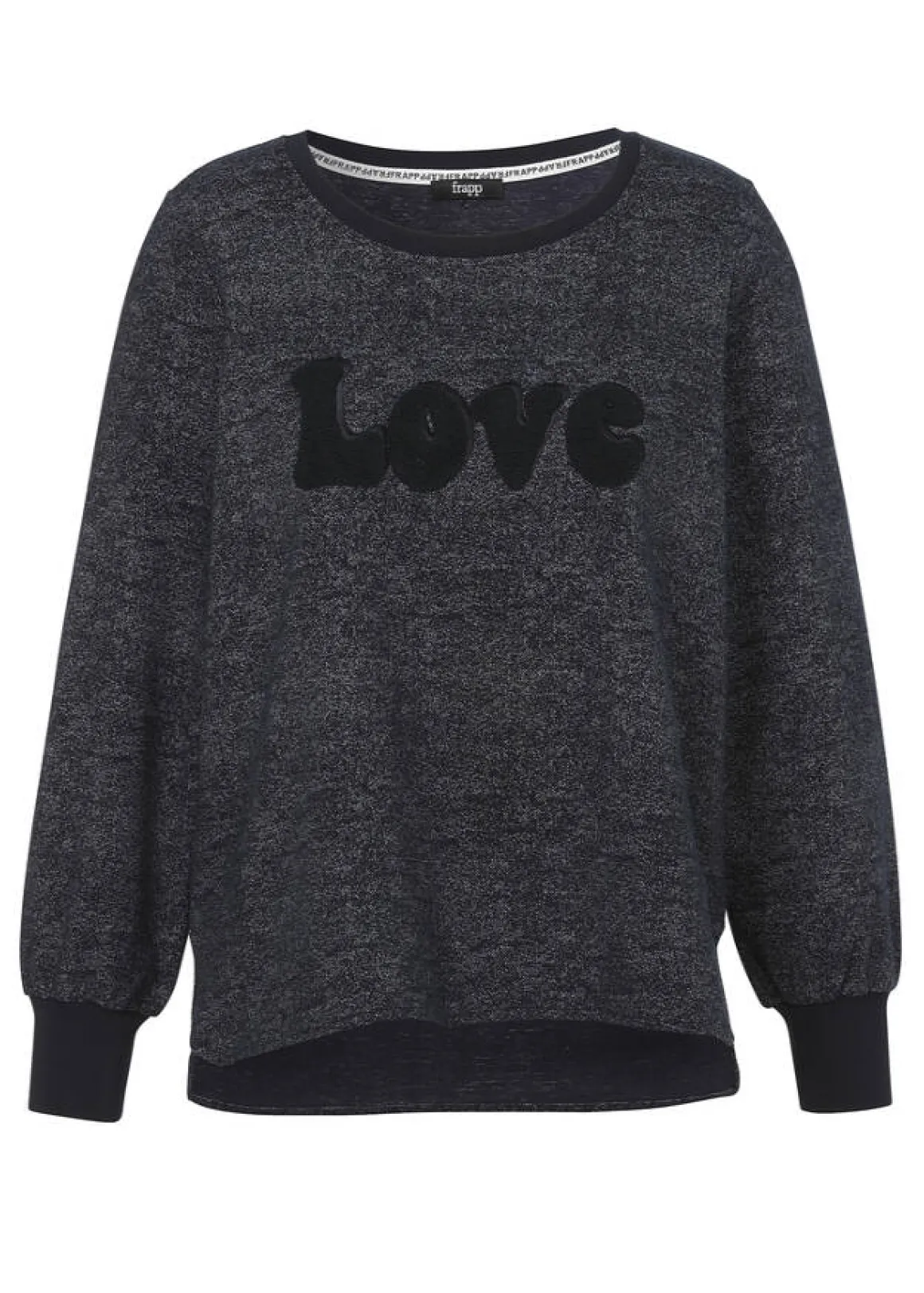 Sweatshirt mit Flock-Print Love
