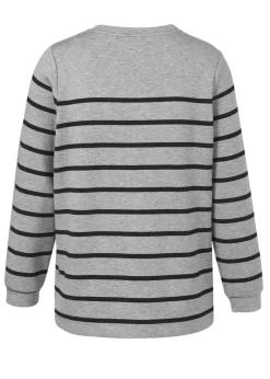 Sweatshirt mit Streifen und Schmuck-Motiven