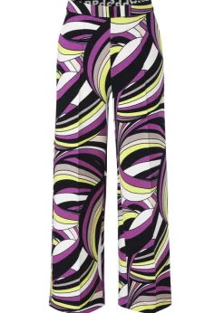 Topmodische Printhose, weite Beine