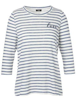 Verspieltes 3/4-Arm-Shirt mit Glitzersteinen